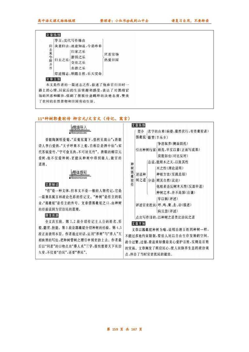 课文脉络梳理_4-教培资料-26年最新资料-同步更新_初中高中教资_03科三专项（进去保存报考的学科即可）_02科三专项（笔记真题思维导图教学设计版本二）_课文梳理（简洁）