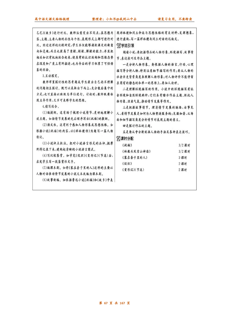 课文脉络梳理_4-教培资料-26年最新资料-同步更新_初中高中教资_03科三专项（进去保存报考的学科即可）_02科三专项（笔记真题思维导图教学设计版本二）_课文梳理（简洁）