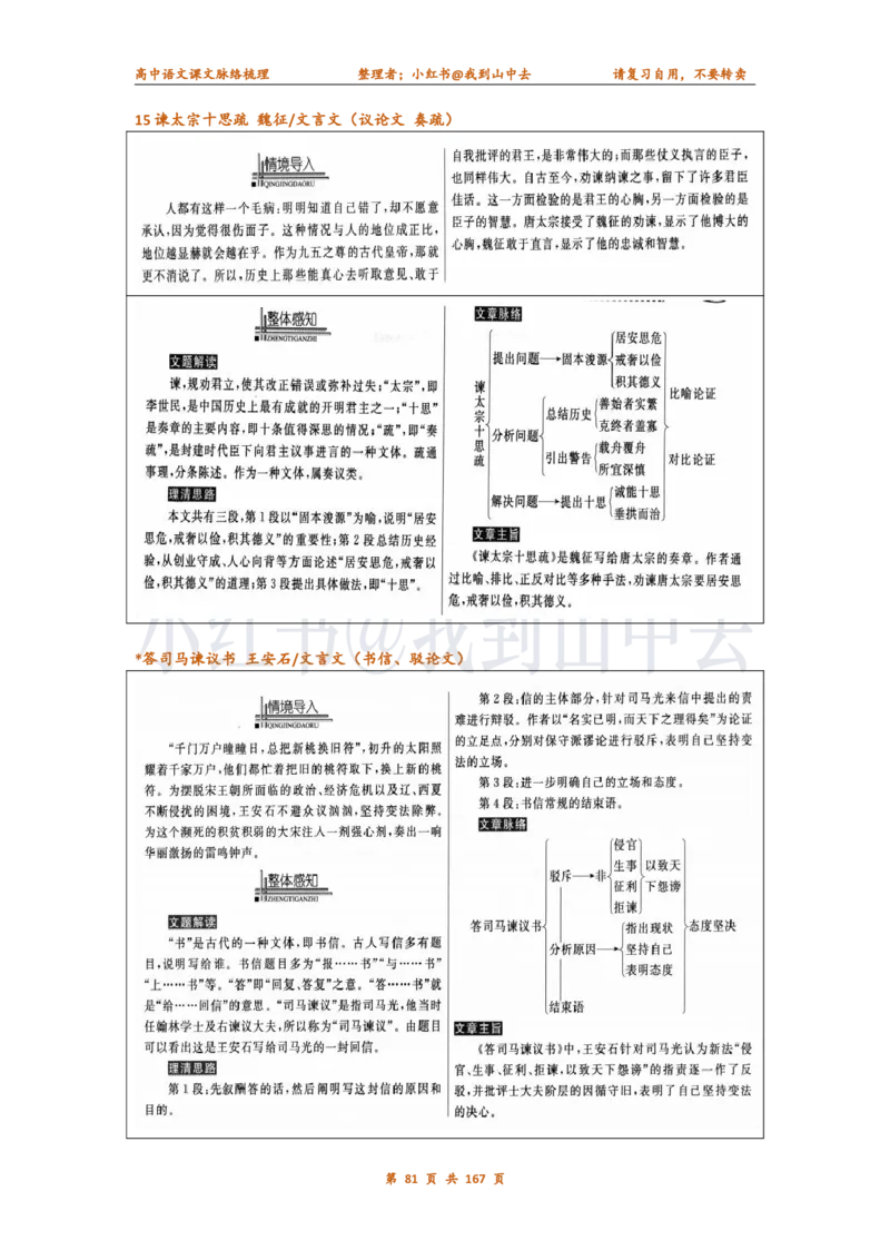 课文脉络梳理_4-教培资料-26年最新资料-同步更新_初中高中教资_03科三专项（进去保存报考的学科即可）_02科三专项（笔记真题思维导图教学设计版本二）_课文梳理（简洁）