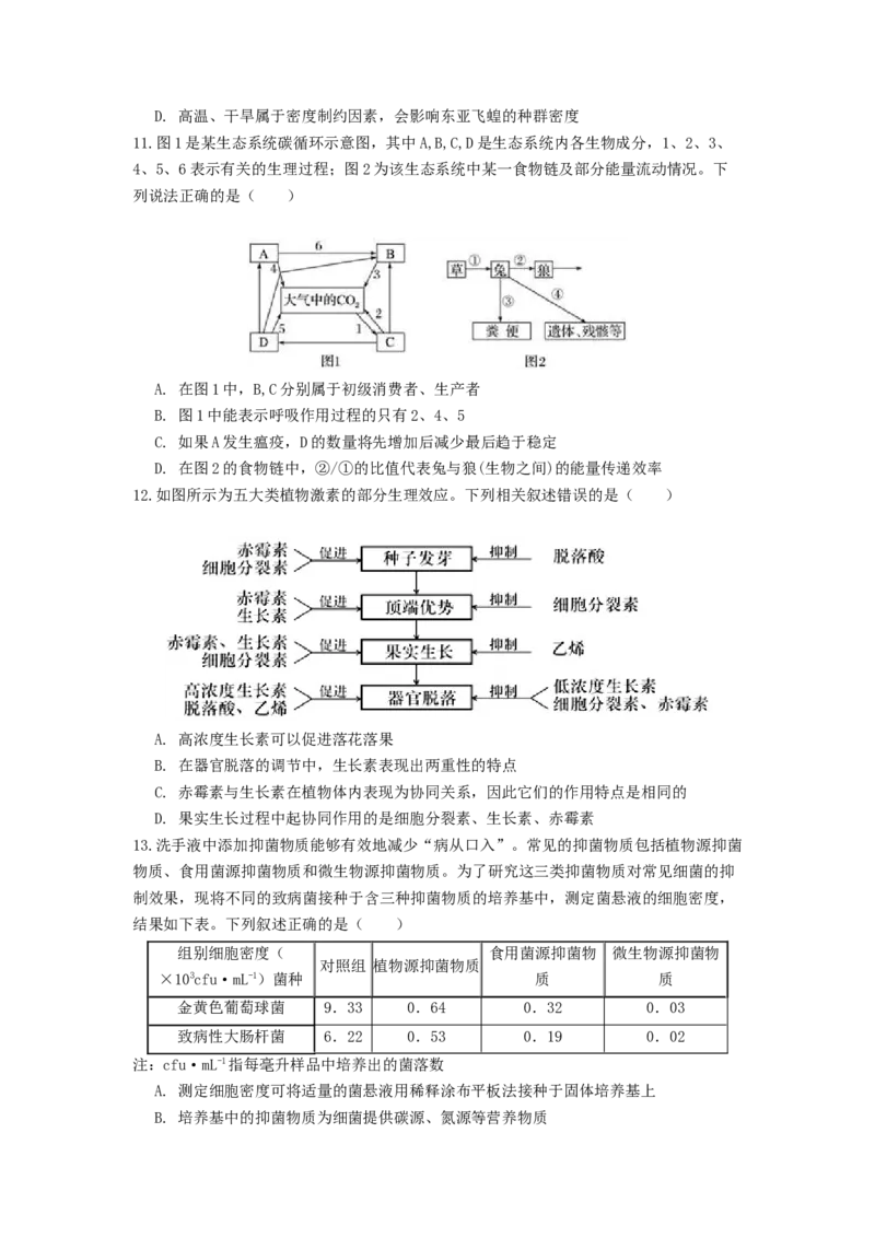 生物（黑龙江、吉林适用，15+5+5题型）（考试版）A4_2024年1月_01每日更新_13号_学易金卷丨2024年1月&ldquo;七省联考&rdquo;考前猜想卷_生物（黑龙江、吉林适用，15+5+5题型）
