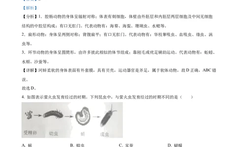 精品解析：2023年辽宁省营口市中考生物真题（解析版）_中考真题_8.生物中考真题2015-2024年_2023年全国中考生物7.20_精品解析：2023年辽宁省营口市中考生物真题