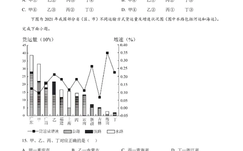 2025年浙江6月高考地理真题_1.高考2025全国各省真题+答案_00.2025各省市高考真题及答案（按省份分类）_14、浙江省（全科）_地理