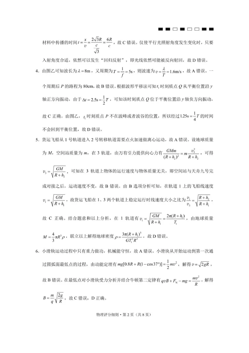 2026届云南三校高考备考实用性联考卷（四）物理-答案_2025年11月_2511162026届云南省三校高三上学期高考备考实用性联考卷（四）（全科）