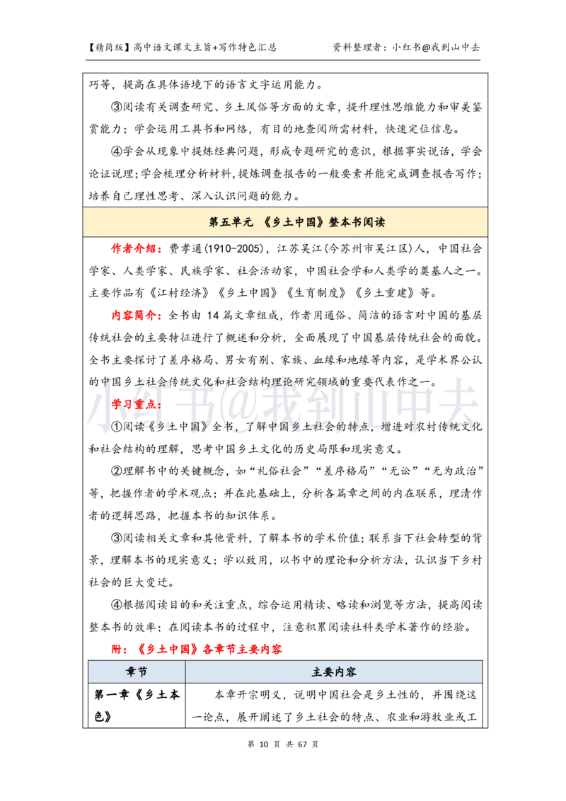 精简课文主旨+写作特色梳理_4-教培资料-26年最新资料-同步更新_初中高中教资_03科三专项（进去保存报考的学科即可）_02科三专项（笔记真题思维导图教学设计版本二）
