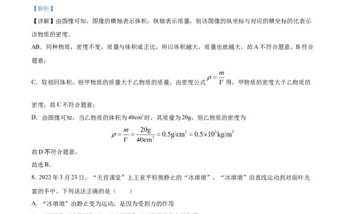 精品解析：2022年山东省淄博市中考物理试题（解析版）_中考真题_4.物理中考真题2015-2024年_2022中考物理真题128份14