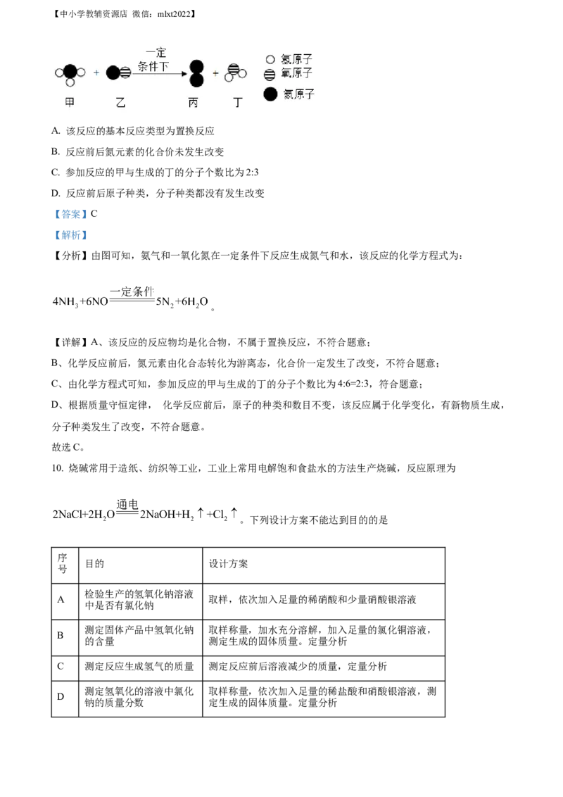 精品解析：2022年贵州省遵义市中考化学真题（解析版）_中考真题_5.化学中考真题2015-2024年_2022年中考化学真题（127份）14