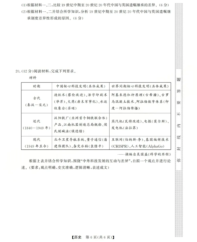 高三历史试题(已优化)_2025年12月_251225三重教育2025-2026学年高三西北四省12月高考适应性考试（全科）