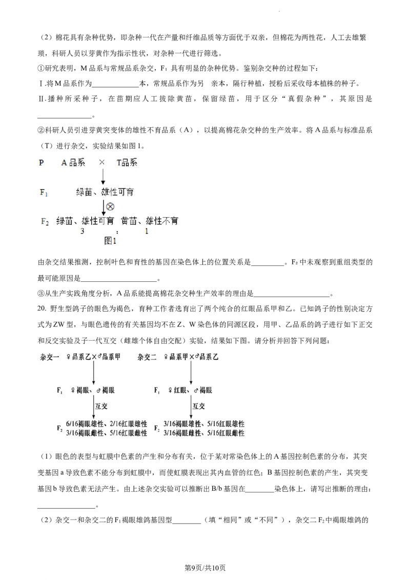 精品解析：福建省德化一中、永安一中、漳平一中三校协作2023-2024学年高三12月联考生物试题（原卷版）_2024届福建省德化一中、永安一中、漳平一中三校协作高三上学期12月联考