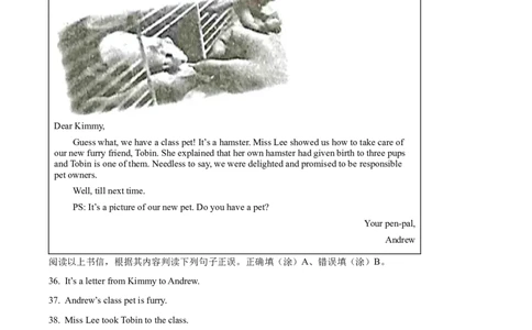 精品解析：2022年甘肃省天水市中考英语真题（原卷版）_中考真题_3.英语中考真题2015-2024年_2022中考英语真题143份11