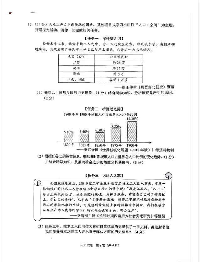 2025《重庆市初中学业水平考试》历史_2025全国各地《中考真题试卷及答案》_2025重庆中考真题及答案