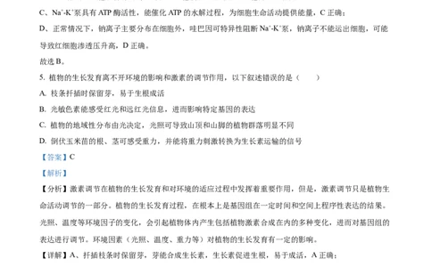 精品解析：广东省深圳市罗湖区2023-2024学年高三1月期末生物试题（解析版）_2024届广东省深圳市罗湖区高三上学期期末质量监测_广东省深圳市罗湖区2024届高三上学期期末质量监测生物