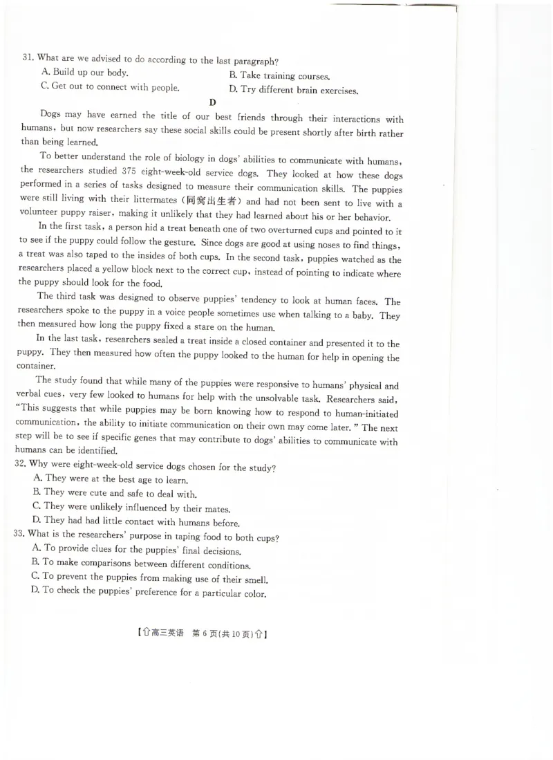 甘肃省2024届高三上学期1月阶段调考（金太阳角标箭头）英语_2024届甘肃省高三上学期1月阶段调考（金太阳角标箭头）