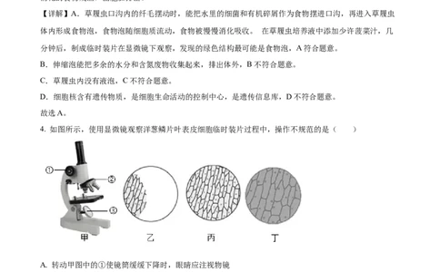 精品解析：2023年新疆维吾尔自治区新疆生产建设兵团中考生物真题（解析版）_中考真题_8.生物中考真题2015-2024年_2023年全国中考生物7.20