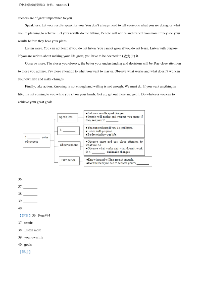 精品解析：2022年湖南省邵阳市中考英语真题（解析版）_中考真题_3.英语中考真题2015-2024年_2022中考英语真题143份11