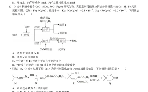 山东化学-试题_1.高考2025全国各省真题+答案_00.2025各省市高考真题及答案（按省份分类）_13、山东卷（9科全）_化学