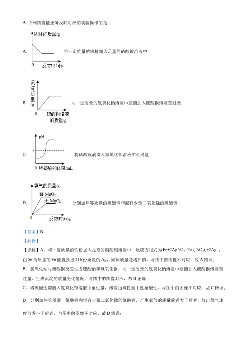 精品解析：2022年湖南省常德市中考化学真题（解析版）_中考真题_5.化学中考真题2015-2024年_地区卷_湖南省_化学常德11-22