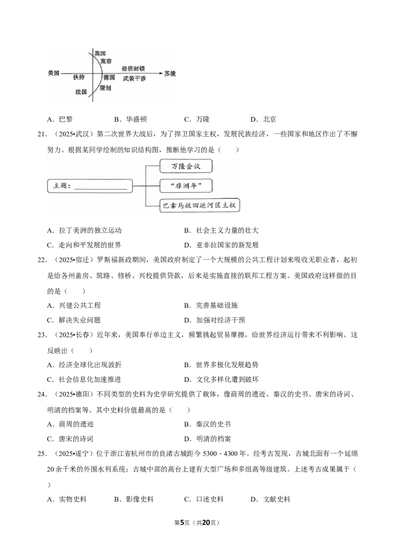 2026年中考历史常考考点专题之世界现代史_162026年中考七科常考考点专题资料_006中考历史常考考点专题