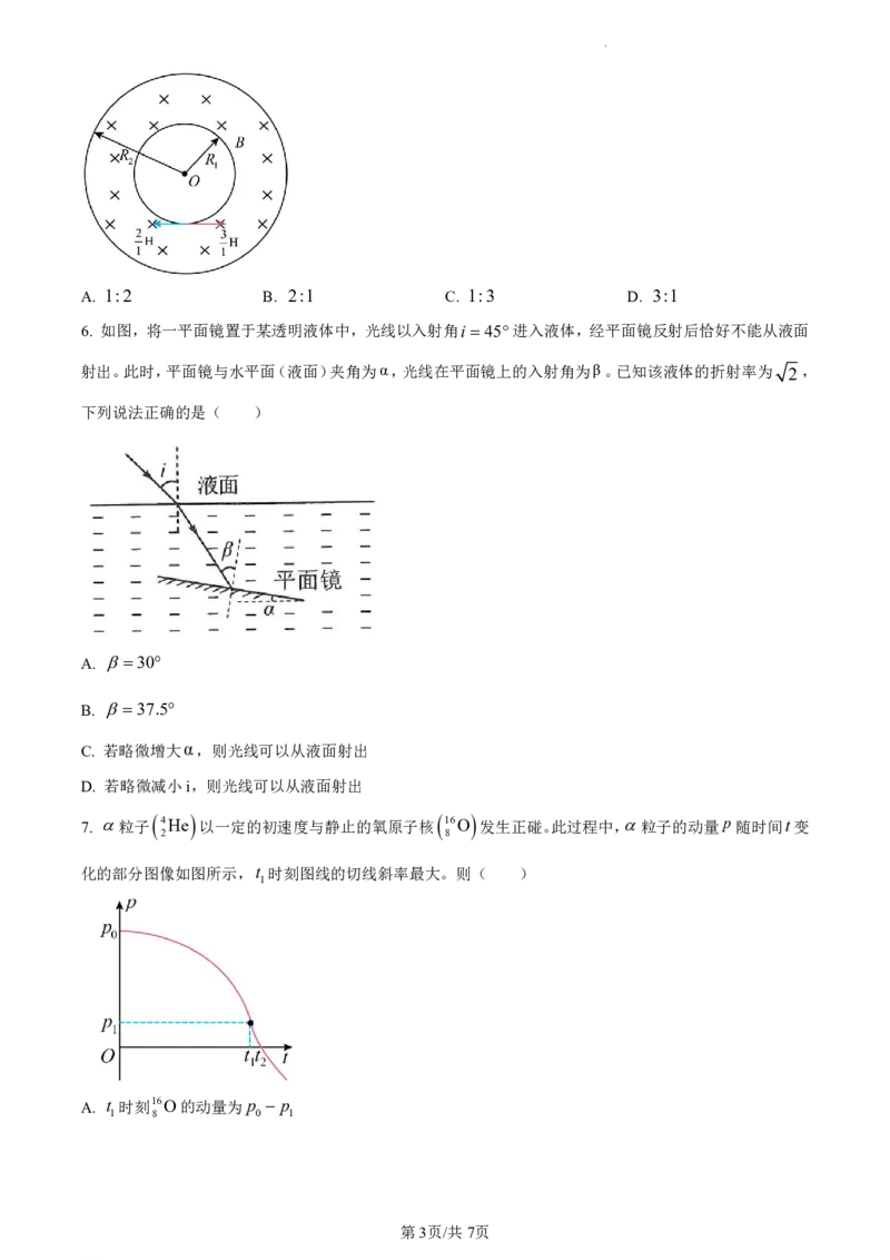 物理（九省联考●河南卷）丨2024年1月普通高等学校招生全国统一考试适应性测试物理试卷及答案_九省联考多版本