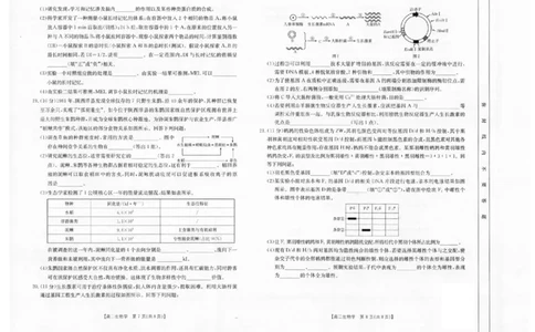陕西省汉中市2024-2025学年高二下学期期末质量检测生物试卷（含答案）_2025年7月_250710陕西省汉中市2024-2025学年高二下学期期末质量检测（全科）