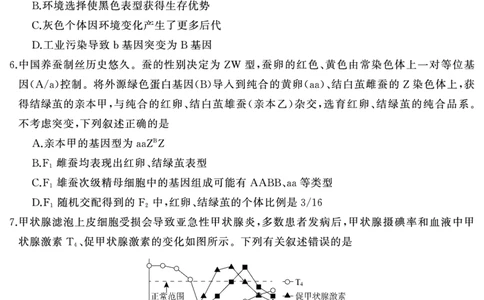 生物（试题）转曲1_2025年7月_250715湖南省&middot;天壹名校联盟2026届高三起点考试（全科）
