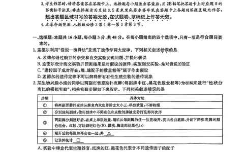 生物试卷-洛阳强基联盟高二7月联考_2025年7月_250713河南省洛阳市强基联盟2025年7月高二下学期期末联考（全科）_河南省洛阳市强基联盟2025年7月高二下学期期末联考生物