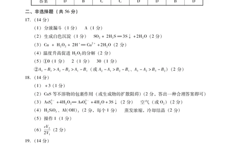 肇庆高三一测化学答案_2024届广东省肇庆市高三上学期第二次教学质量检测_广东省肇庆市2024届高三上学期第二次教学质量检测化学