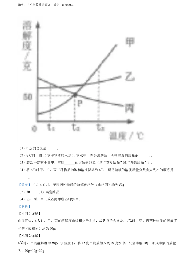 精品解析：2022年黑龙江省齐齐哈尔市中考化学真题（解析版）_中考真题_5.化学中考真题2015-2024年_2022年中考化学真题（127份）14