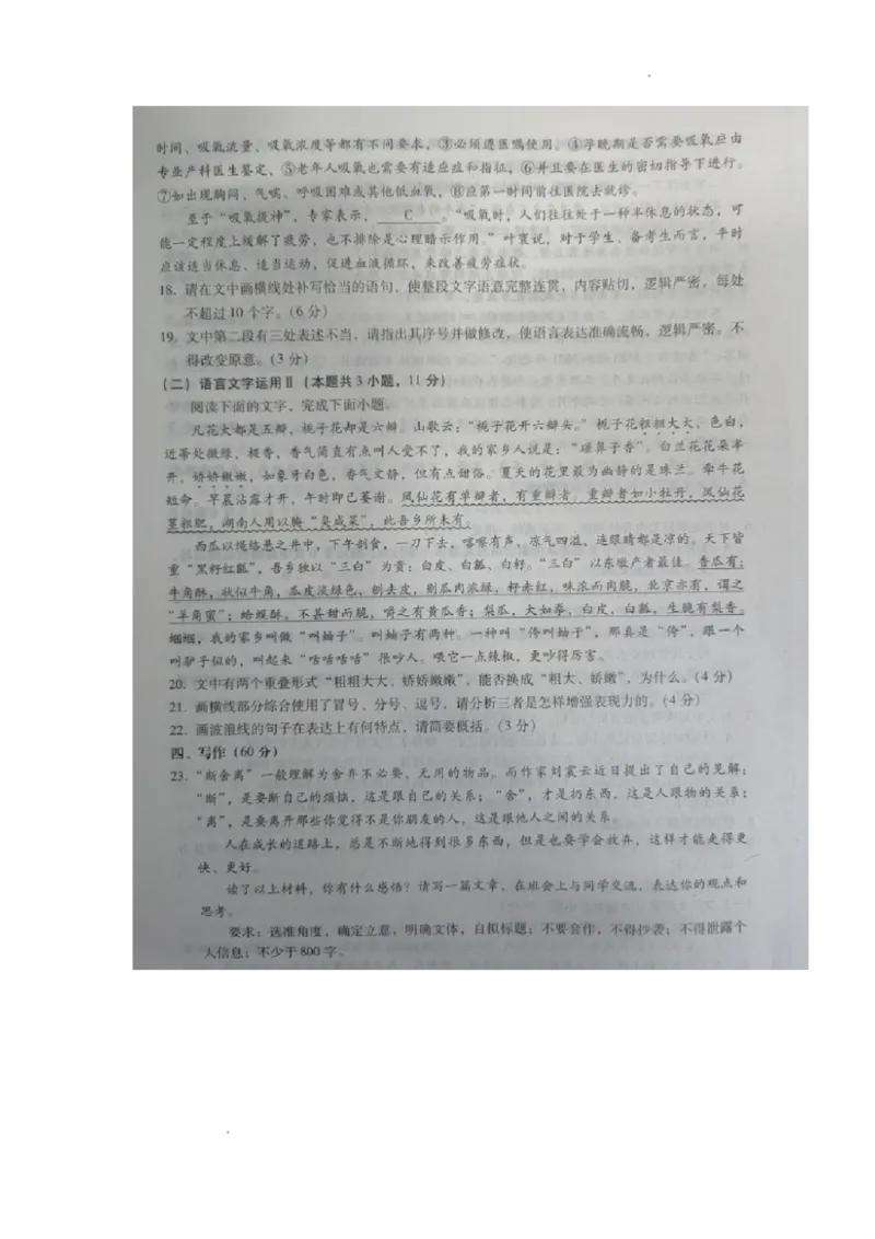 河北省2023-2024学年高三年级上学期质量监测联考语文试题_2024年1月_01每日更新_23号_2024届琢名小渔河北省高三年级质量监测考试_琢名小渔河北省2024届高三年级质量监测考试语文