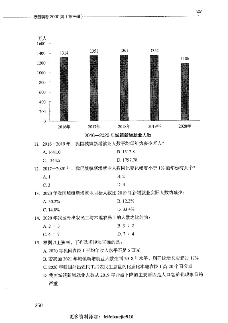 行测模考2000题（第三册）_26吉林考备考资料包_11省考刷题包_24行测模考2000题
