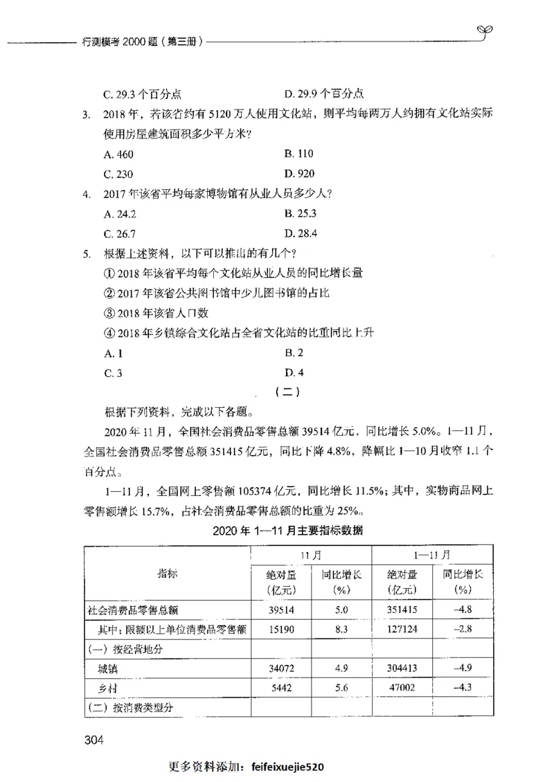 行测模考2000题（第三册）_26吉林考备考资料包_11省考刷题包_24行测模考2000题