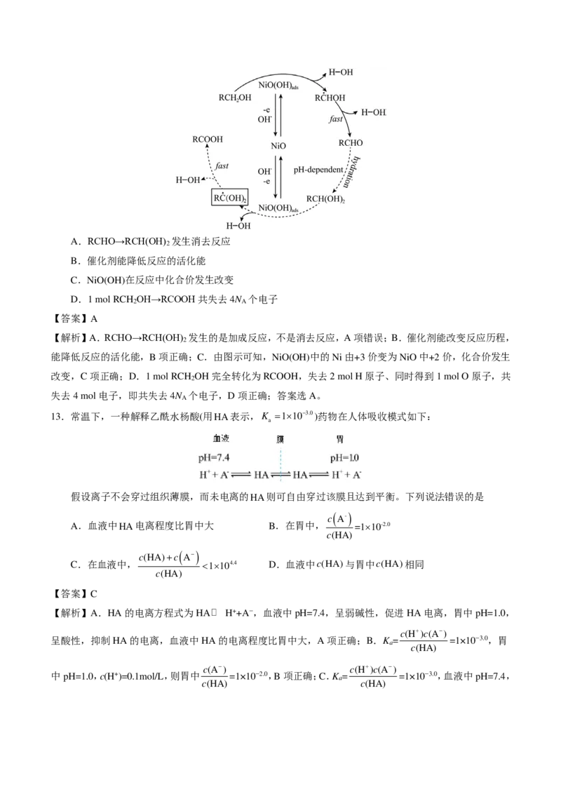 化学01（14+4模式）-2024年1月&ldquo;七省联考&rdquo;考前化学猜想卷（全解全析）_2024年1月&ldquo;七省联考&rdquo;考前猜想卷数学试题+答案