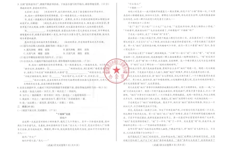 2025武威中考语文试卷_2025全国各地《中考真题试卷及答案》_2025武威中考真题及答案