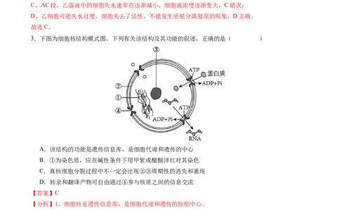 生物（贵州、安徽、甘肃适用，16+5题型）（全解全析）_学易金卷丨2024年1月&ldquo;七省联考&rdquo;考前猜想卷_生物（贵州、安徽、甘肃适用，16+5题型）