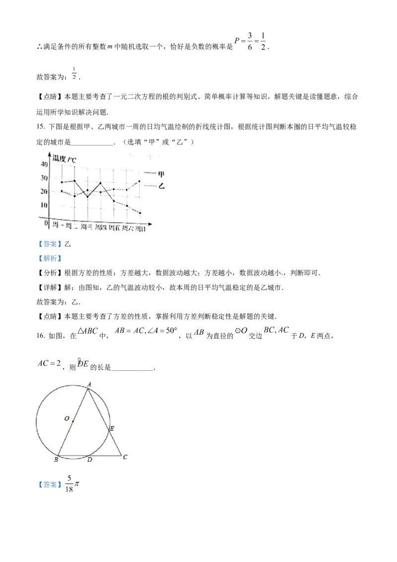 精品解析：2022年辽宁省盘锦市中考数学真题（解析版）_中考真题_2.数学中考真题2015-2024年_2022中考数学真题145份13