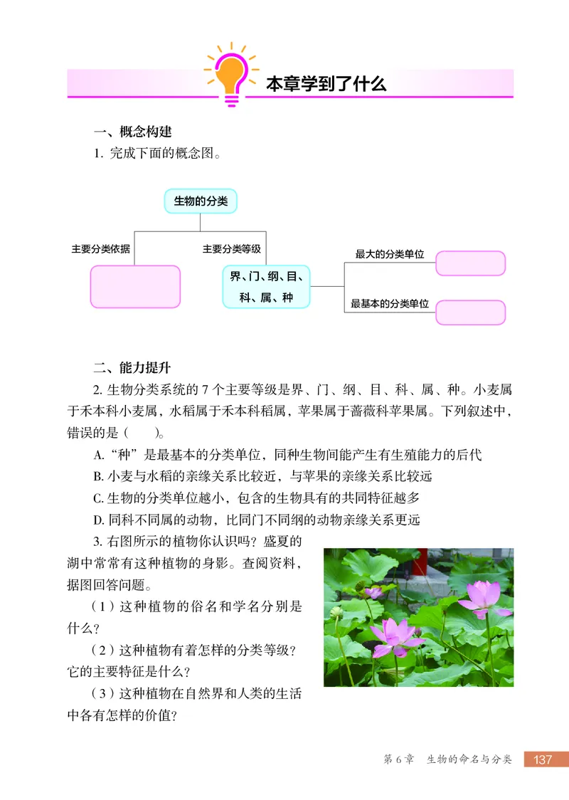 苏科版7年级生物上册高清教材_4-教培资料-26年最新资料-同步更新_初中高中教资_03科三专项（进去保存报考的学科即可）_02科三专项（笔记真题思维导图教学设计版本二）
