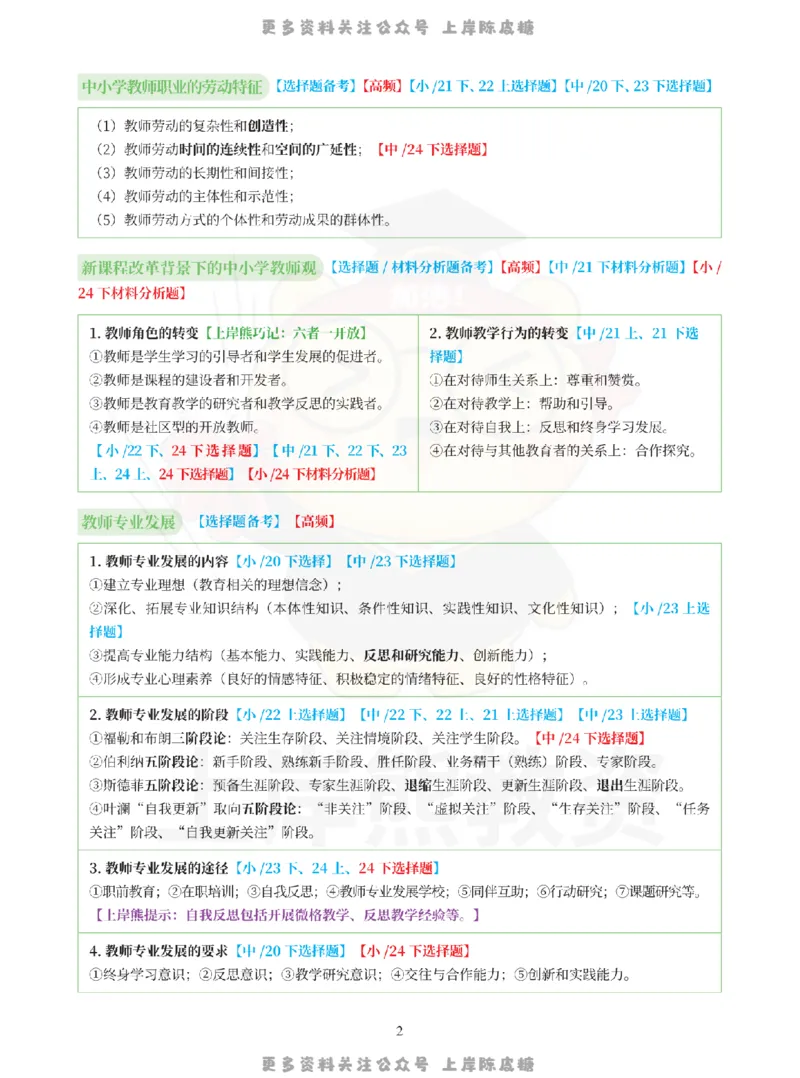 考前页纸中小学综合素质_4-教培资料-26年最新资料-同步更新_科一科二电子资料合集中小幼（笔记真题知识点汇总等）文件多，按需保存_各机构笔记合集（中小幼）推荐_中学
