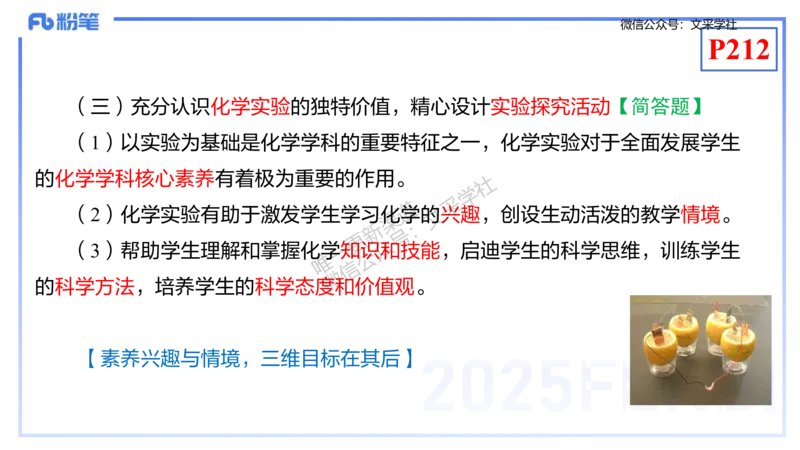 理论精讲20-化学教学论2（高中课标2017版）-王双奕_4-教培资料-26年最新资料-同步更新_初中高中教资_03科三专项（进去保存报考的学科即可）_初中_初中化学-通关资料包_1.理论精讲