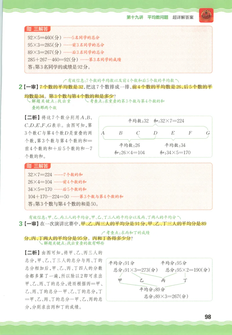 答案_25秋小学语数英习题试卷_数学_25秋《王朝霞数学思维训练超详解》1-6年级上_王朝霞数学思维训练超详解4