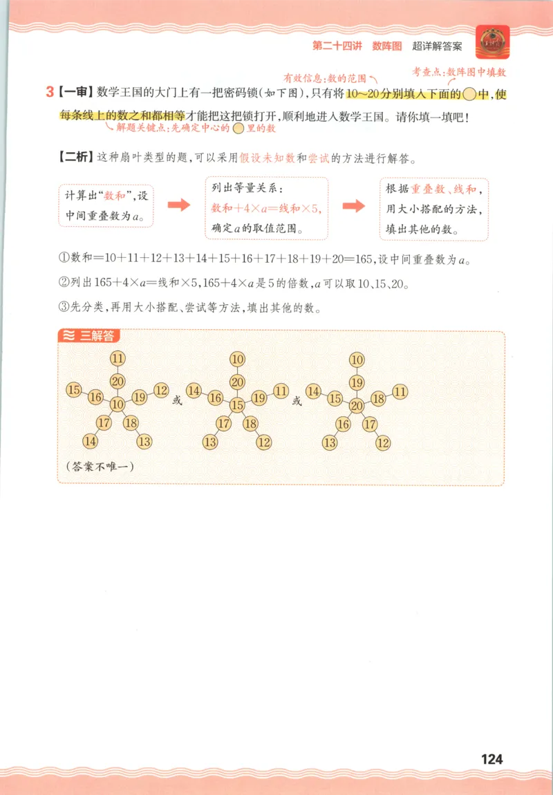 答案_25秋小学语数英习题试卷_数学_25秋《王朝霞数学思维训练超详解》1-6年级上_王朝霞数学思维训练超详解4