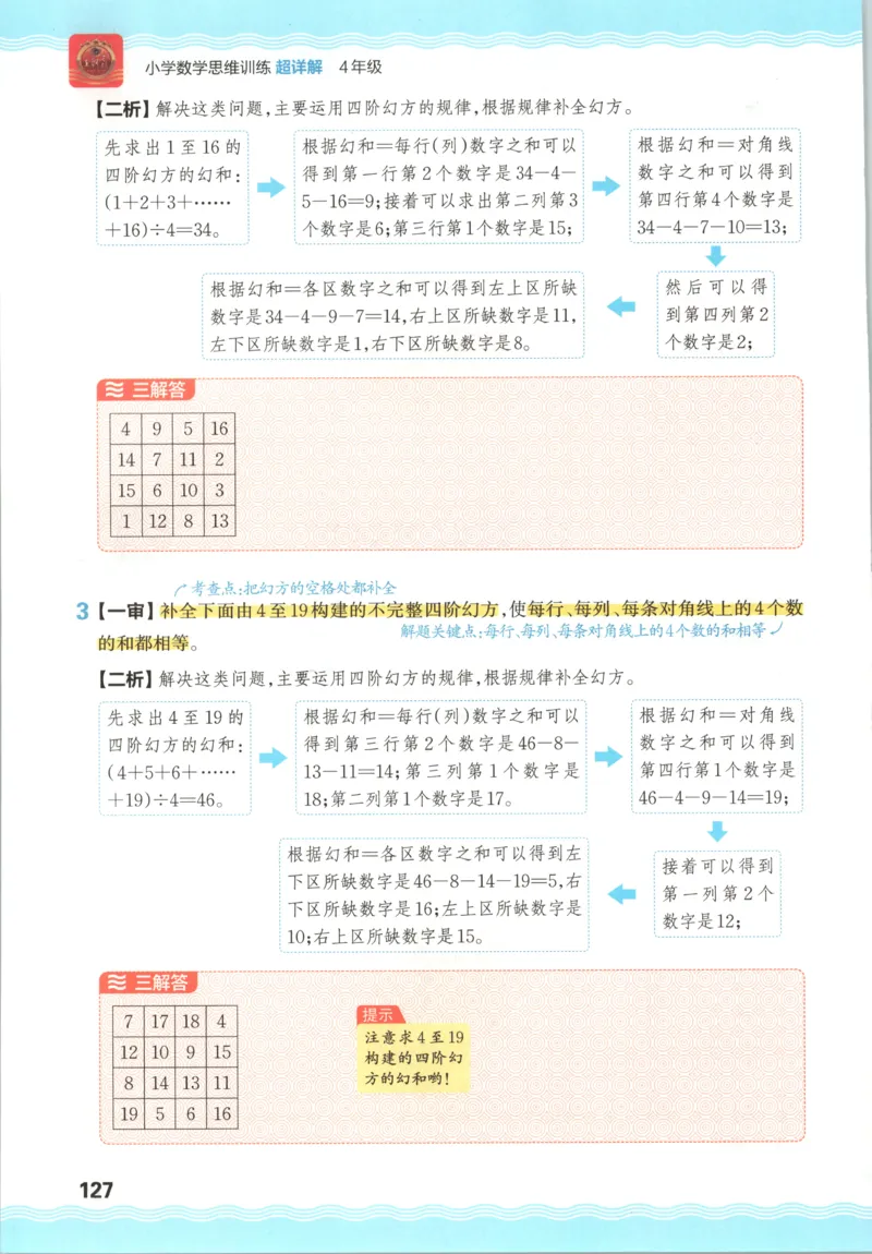 答案_25秋小学语数英习题试卷_数学_25秋《王朝霞数学思维训练超详解》1-6年级上_王朝霞数学思维训练超详解4