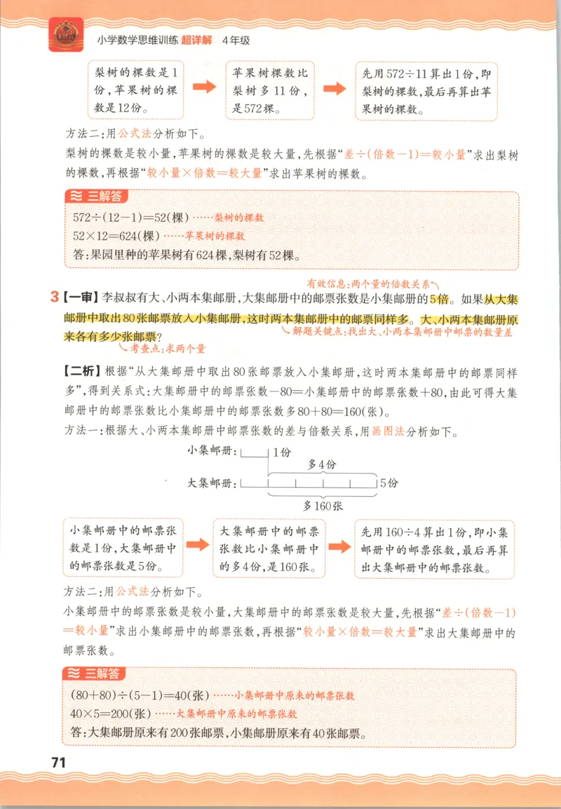 答案_25秋小学语数英习题试卷_数学_25秋《王朝霞数学思维训练超详解》1-6年级上_王朝霞数学思维训练超详解4