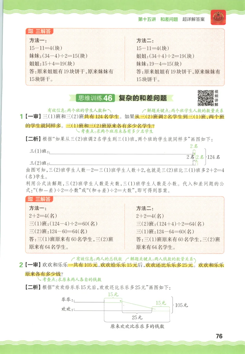 答案_25秋小学语数英习题试卷_数学_25秋《王朝霞数学思维训练超详解》1-6年级上_王朝霞数学思维训练超详解4