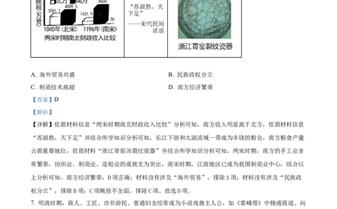 精品解析：2023年四川省宜宾市中考历史真题（解析版）(1)_中考真题_6.历史中考真题2015-2024年_2023中考历史真题7.20_精品解析：2023年四川省宜宾市中考历史真题