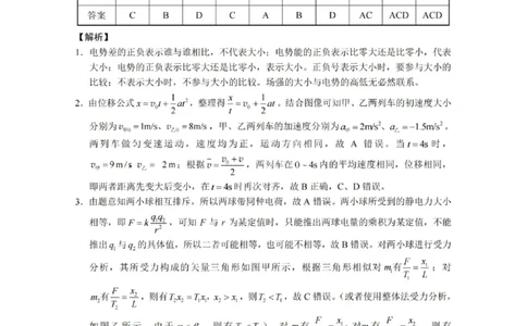 重庆巴蜀中学2026届高三10月高考适应性月考卷（三）物理答案_251101重庆市巴蜀中学2026届高三上学期10月月考（三）（全科）_重庆巴蜀中学2026届高三10月高考适应性月考卷（三）物理