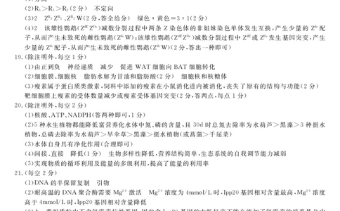 广东省深圳实验，湛江一中，珠海一中2023-2024学年高三12月联考生物答案_2024届广东省深圳实验，湛江一中，珠海一中高三上学期12月联考