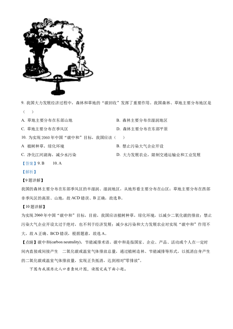 精品解析：2022年湖南省邵阳市中考地理真题（解析版）_中考真题_9.地理中考真题2015-2024年_地区卷_湖南省_湖南邵阳地理17-22缺21