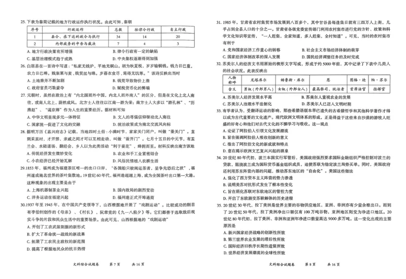 曲靖市市统考文综试卷_2024届云南省曲靖市高三第一次教学质量监测_云南省曲靖市2024届高三第一次教学质量监测文综