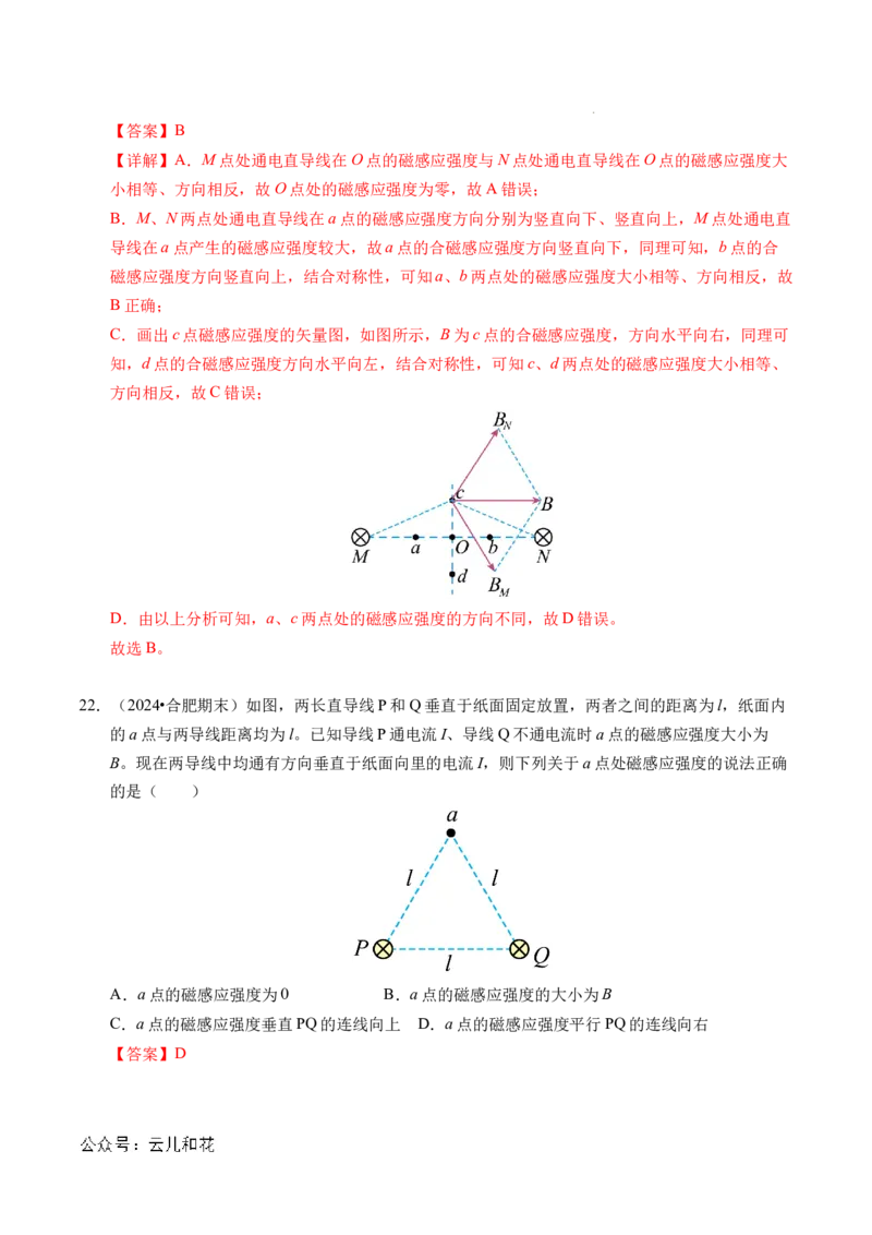 专题11磁场（新高考通用）（解析版）(1)_1多考区联考_0109好题汇编备战2024-2025学年高二物理上学期期末真题分类汇编（新高考通用）