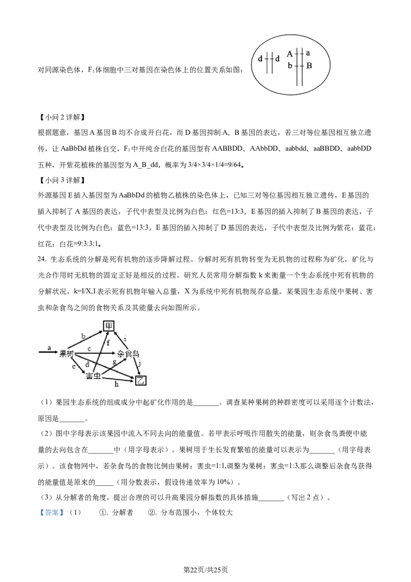 精品解析：山东省枣庄市2023-2024学年高三1月期末质量检测生物试题（解析版）_2024届山东省枣庄市高三上学期1月期末质量检测_山东省枣庄市2024届高三上学期1月期末质量检测生物