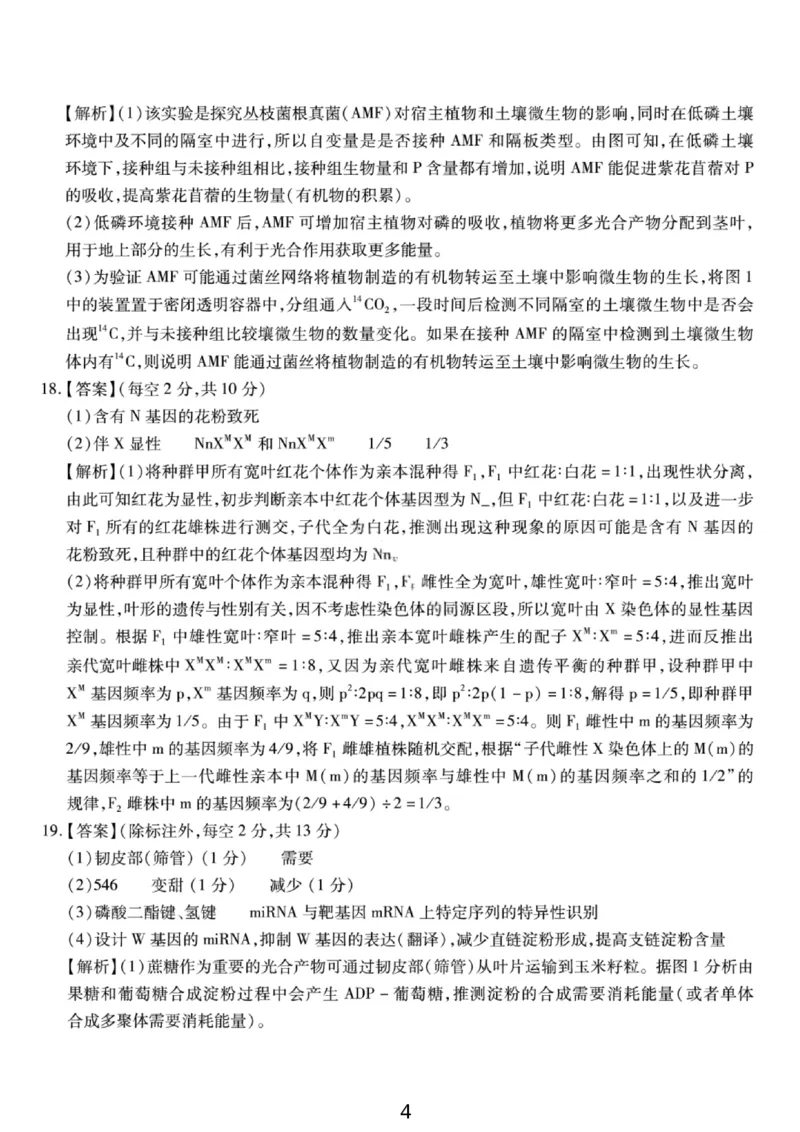 生物答案-重庆市南开中学高2026届高三第四次质量检测_2025年12月_251206重庆市南开中学高2026届高三第四次质量检测（全科）_重庆市南开中学高2026届高三第四次质量检测生物